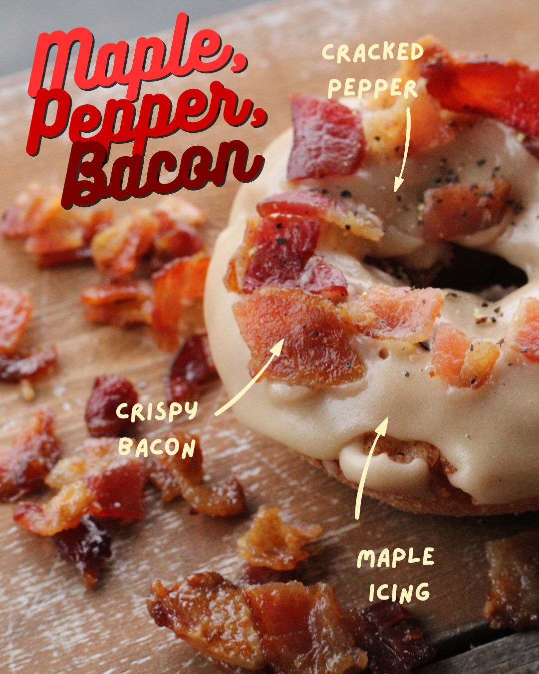 Maple Pepper Bacon donut